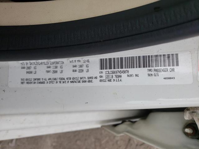 Photo 10 from auction – 2007 CHRYSLER SEBRING LI with VIN 1C3LC66K07N549070