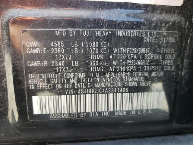Photo 10 from auction – 2010 SUBARU OUTBACK 2. with VIN 4S4BRCJC4A3341406