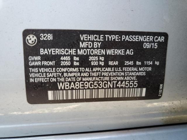 Photo 10 from auction – 2016 BMW 328 I SULE with VIN WBA8E9G53GNT44555