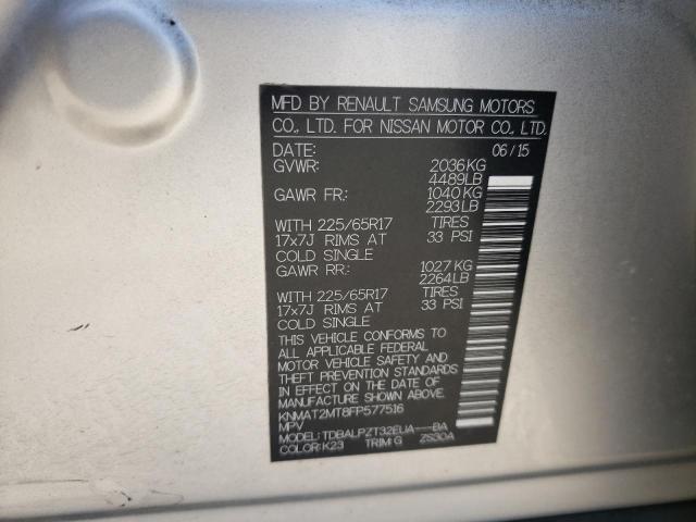 Photo 10 from auction – 2015 NISSAN ROGUE S with VIN KNMAT2MT8FP577516