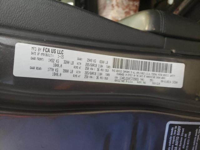 Photo 10 from auction – 2015 DODGE DURANGO LI with VIN 1C4RDJDG4FC729893