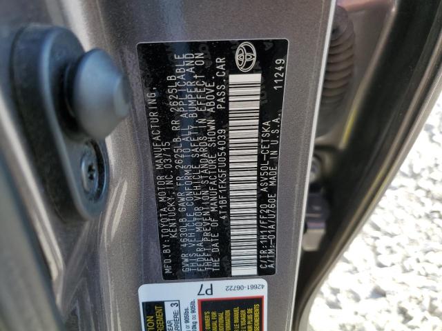 Photo 10 from auction – 2015 TOYOTA CAMRY LE with VIN 4T1BF1FK5FU054039