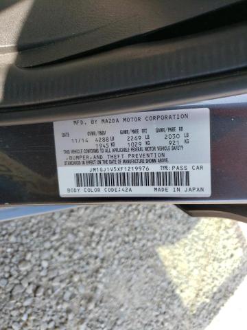 Photo 10 from auction – 2015 MAZDA 6 TOURING with VIN JM1GJ1V5XF1219976