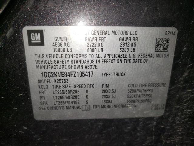 Photo 10 from auction – 2015 CHEVROLET SILVERADO with VIN 1GC2KVE84FZ105417