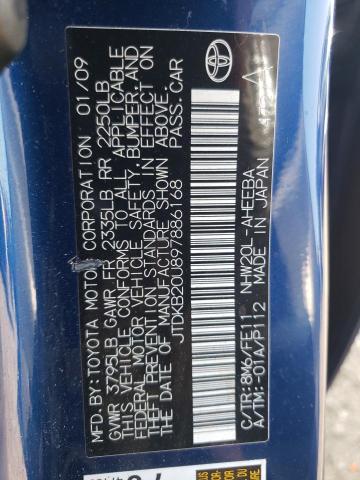 Photo 10 from auction – 2009 TOYOTA PRIUS with VIN JTDKB20U897886168