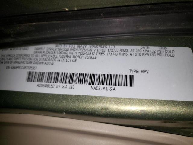 Photo 10 from auction – 2006 SUBARU LEGACY OUT with VIN 4S4BP61C467325357
