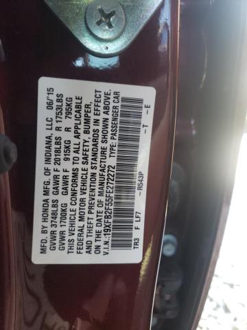 Photo 10 from auction – 2015 HONDA CIVIC LX with VIN 19XFB2F55FE272272