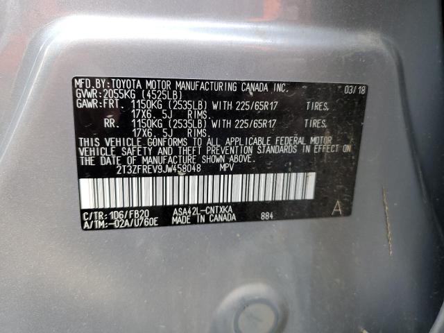 Photo 10 from auction – 2018 TOYOTA RAV4 LE with VIN 2T3ZFREV9JW458048