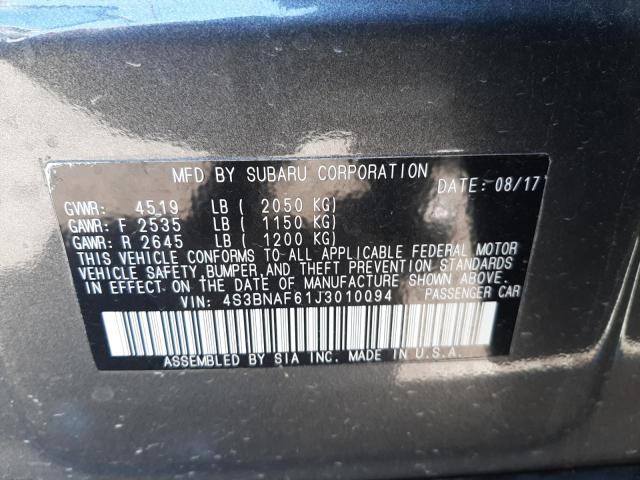 Photo 10 from auction – 2018 SUBARU LEGACY 2.5 with VIN 4S3BNAF61J3010094