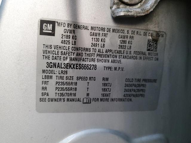 Photo 10 from auction – 2014 CHEVROLET CAPTIVA LT with VIN 3GNAL3EKXES666278