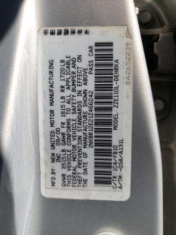 Photo 10 from auction – 2001 TOYOTA COROLLA CE with VIN 1NXBR12E21Z466242