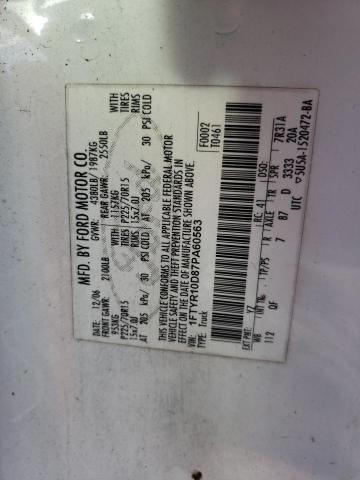 Photo 10 from auction – 2007 FORD RANGER with VIN 1FTYR10D87PA60563