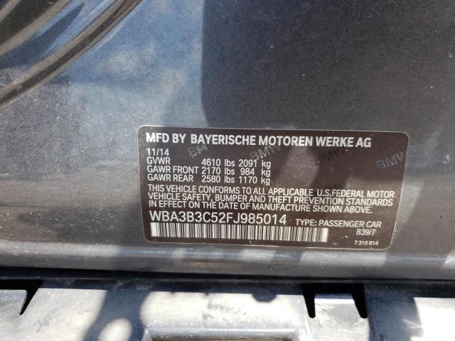 Photo 10 from auction – 2015 BMW 328 XI with VIN WBA3B3C52FJ985014