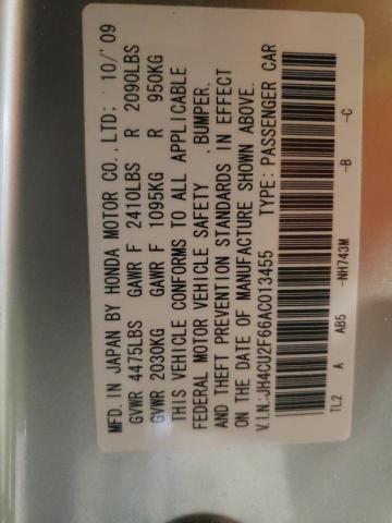 Photo 10 from auction – 2010 ACURA TSX with VIN JH4CU2F66AC013455