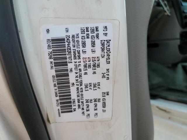 Photo 10 from auction – 2003 DODGE GRAND CARA with VIN 2D4GP44353R270716
