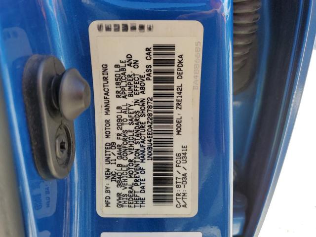 Photo 10 from auction – 2010 TOYOTA COROLLA BA with VIN 1NXBU4EE0AZ287872