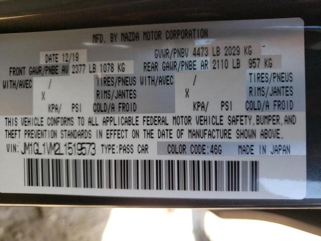 Photo 10 from auction – 2020 MAZDA 6 TOURING with VIN JM1GL1VM2L1519573