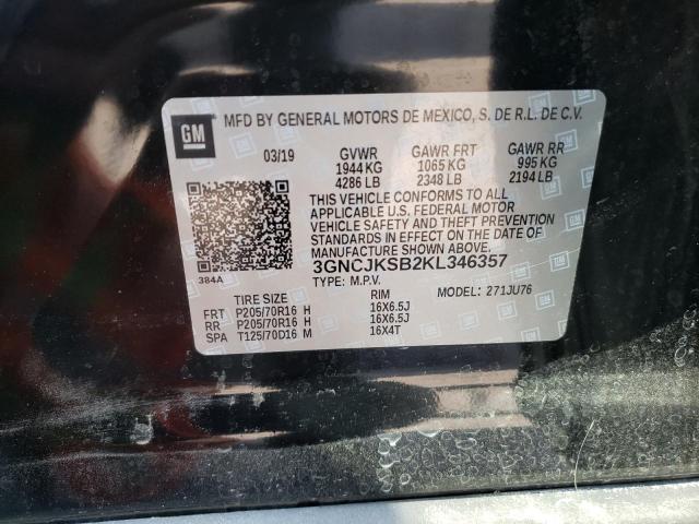 Photo 10 from auction – 2019 CHEVROLET TRAX LS with VIN 3GNCJKSB2KL346357