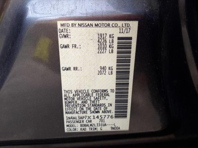 Photo 10 from auction – 2018 NISSAN ALTIMA 2.5 with VIN 1N4AL3AP7JC145776
