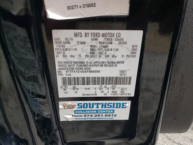 Photo 10 from auction – 2010 FORD F150 SUPER with VIN 1FTFX1EV5AFB94555