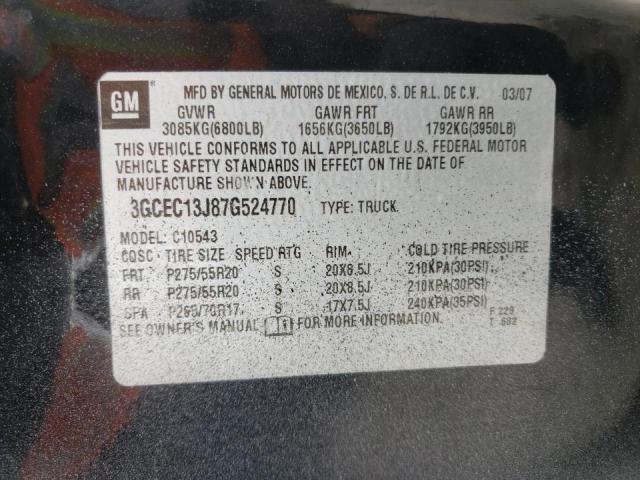 Photo 10 from auction – 2007 CHEVROLET SILVERADO with VIN 3GCEC13J87G524770