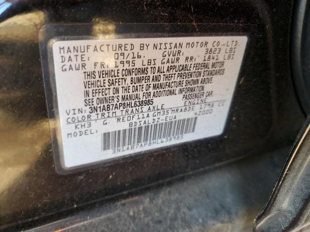 Photo 10 from auction – 2017 NISSAN SENTRA S with VIN 3N1AB7AP8HL638985