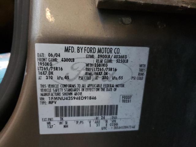 Photo 10 from auction – 2004 FORD EXCURSION with VIN 1FMNU43S94ED91846