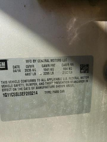Photo 10 from auction – 2014 CHEVROLET MALIBU 1LT with VIN 1G11C5SL6EF280214