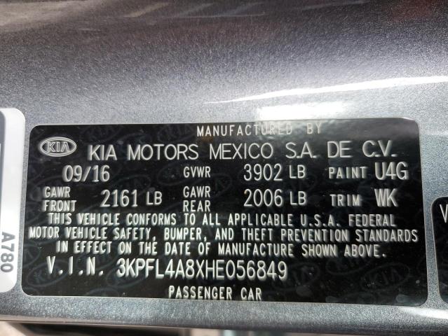 Photo 10 from auction – 2017 KIA FORTE EX with VIN 3KPFL4A8XHE056849