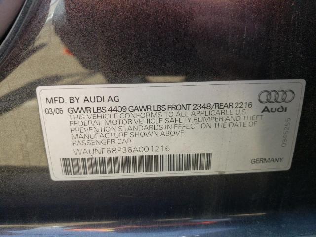 Photo 10 from auction – 2006 AUDI A3 2.0 PRE with VIN WAUNF68P36A001216