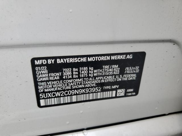 Photo 10 from auction – 2022 BMW X7 XDRIVE4 with VIN 5UXCW2C09N9K93952