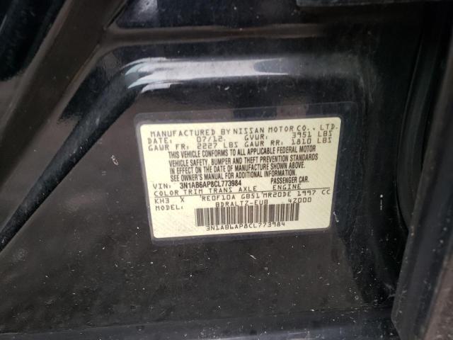 Photo 10 from auction – 2012 NISSAN SENTRA 2.0 with VIN 3N1AB6AP8CL773984