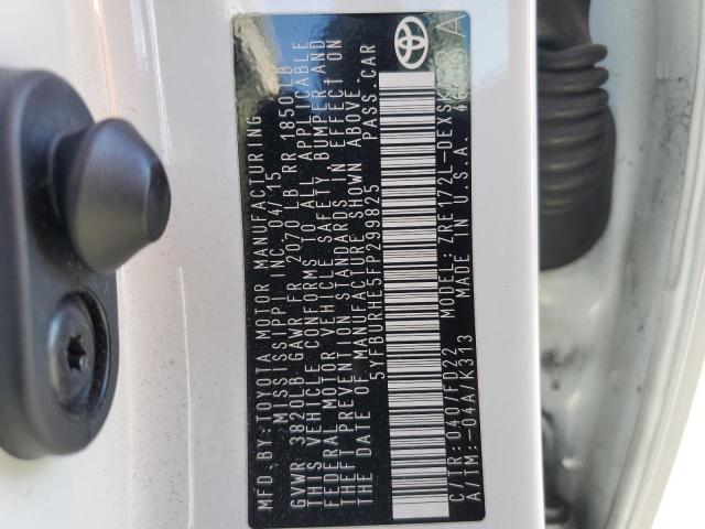 Photo 10 from auction – 2015 TOYOTA COROLLA L with VIN 5YFBURHE5FP299825