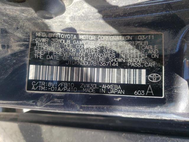 Photo 10 from auction – 2011 TOYOTA PRIUS with VIN JTDKN3DU7B1367144
