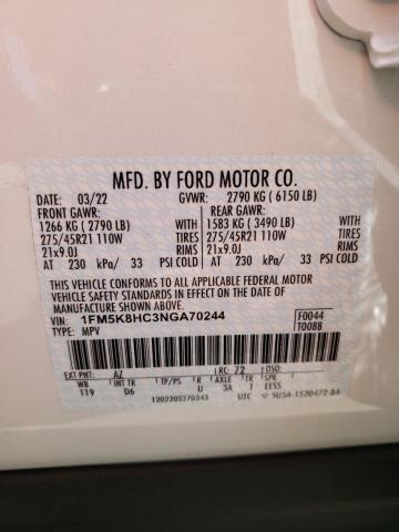 Photo 10 from auction – 2022 FORD EXPLORER P with VIN 1FM5K8HC3NGA70244