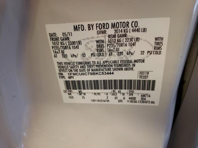 Photo 10 from auction – 2011 FORD ESCAPE XLS with VIN 1FMCU0C79BKC53444