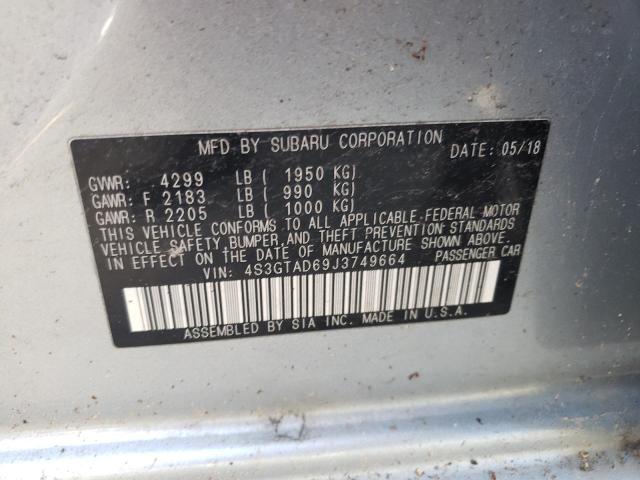 Photo 10 from auction – 2018 SUBARU IMPREZA PR with VIN 4S3GTAD69J3749664