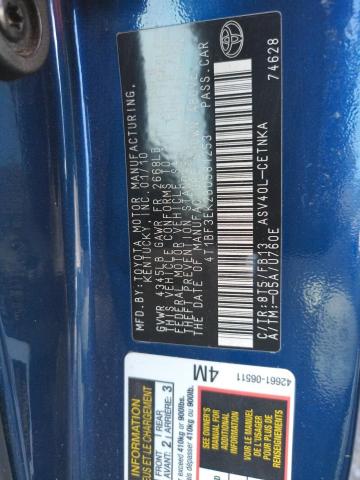 Photo 10 from auction – 2011 TOYOTA CAMRY BASE with VIN 4T1BF3EK2BU581253