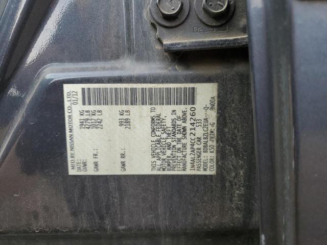 Photo 10 from auction – 2012 NISSAN ALTIMA BAS with VIN 1N4AL2AP4CC214260