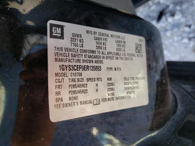 Photo 10 from auction – 2014 CADILLAC ESCALADE P with VIN 1GYS3CEF9ER135893