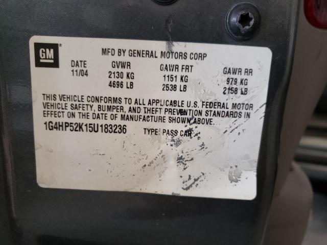Photo 10 from auction – 2005 BUICK LESABRE CU with VIN 1G4HP52K15U183236