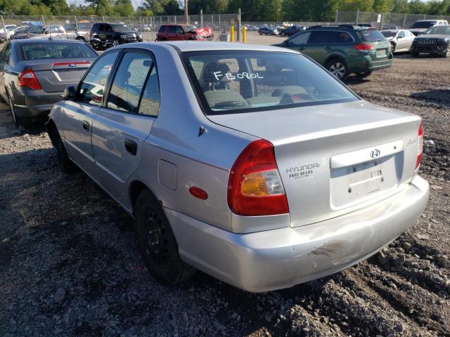 Photo 3 from auction – 2000 HYUNDAI ACCENT GL with VIN KMHCG45G0YU135808