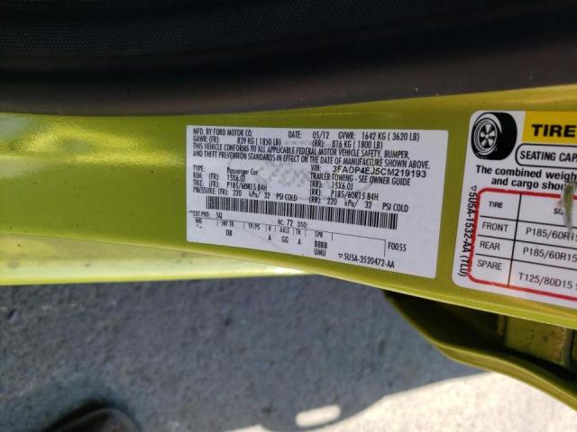 Photo 10 from auction – 2012 FORD FIESTA SE with VIN 3FADP4EJ5CM219193