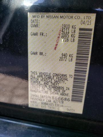 Photo 10 from auction – 2015 NISSAN ALTIMA 2.5 with VIN 1N4AL3AP1FN866686