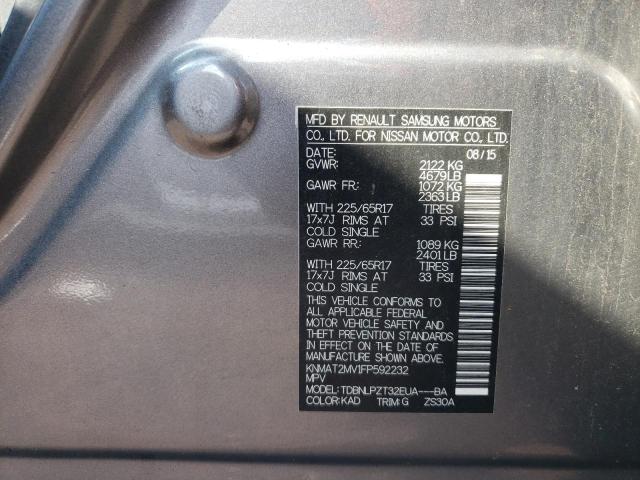Photo 10 from auction – 2015 NISSAN ROGUE S with VIN KNMAT2MV1FP592232