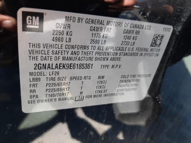 Photo 10 from auction – 2014 CHEVROLET EQUINOX LS with VIN 2GNALAEK9E6185361