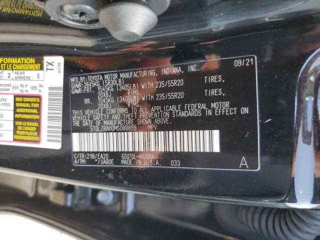Photo 10 from auction – 2021 TOYOTA HIGHLANDER with VIN 5TDLZRAH0MS088899
