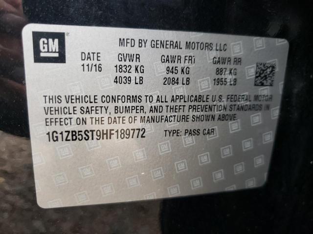 Photo 10 from auction – 2017 CHEVROLET MALIBU LS with VIN 1G1ZB5ST9HF189772