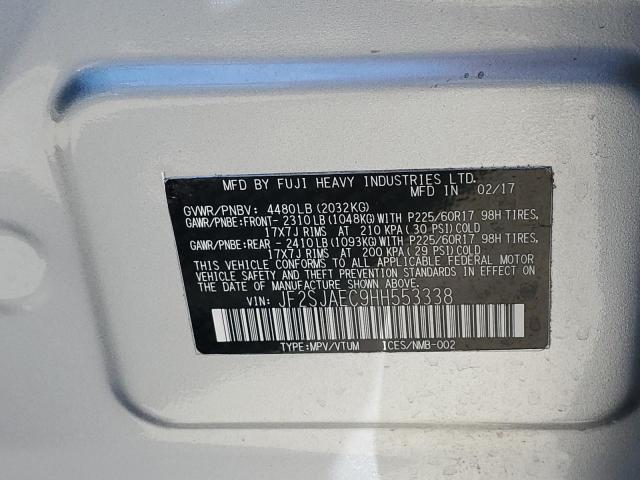 Photo 10 from auction – 2017 SUBARU FORESTER 2 with VIN JF2SJAEC9HH553338
