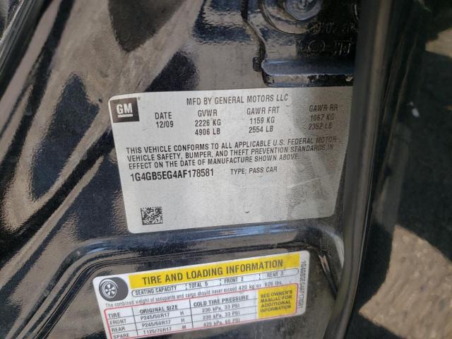 Photo 10 from auction – 2010 BUICK LACROSSE C with VIN 1G4GB5EG4AF178581